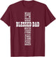 Fathers Day Blessed Dad Cross Christian Daddy Papa Dada Men T-Shirt - T-Shirt | Maroon
