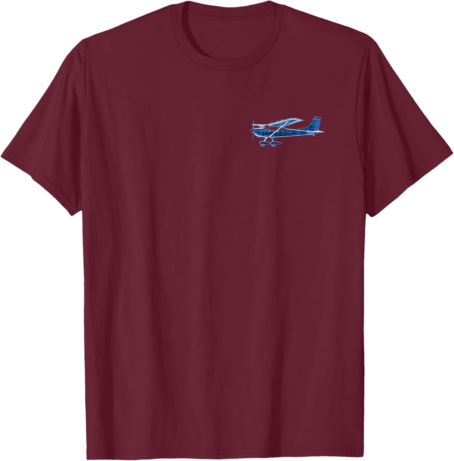 Pilot C172 Flying Airplane Mode On (2-Sided) T-Shirt - T-Shirt | Maroon