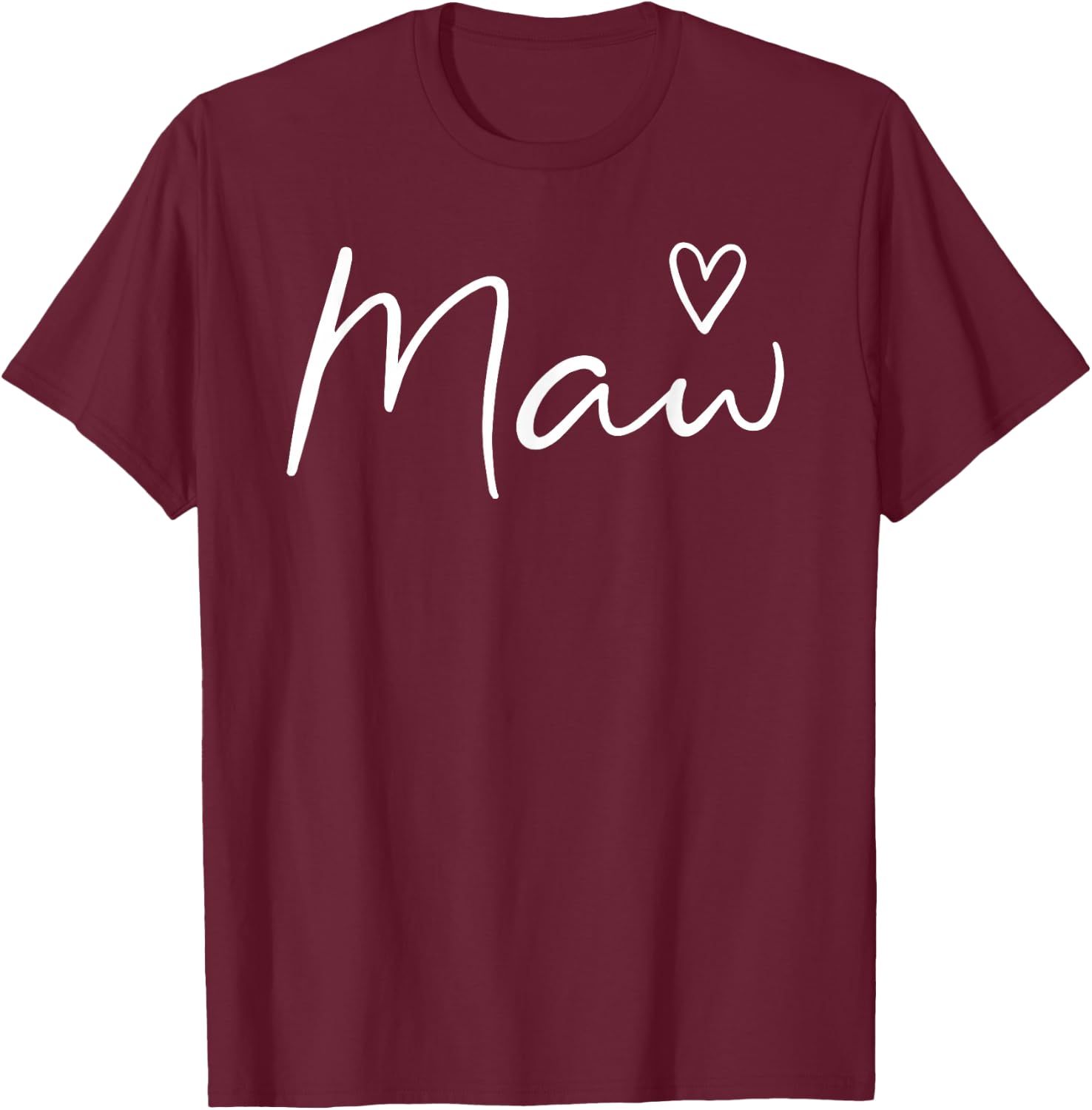 Maw Gifts Grandma Heart Mother's Day Maw T-Shirt - T-Shirt | Maroon