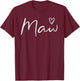 Maw Gifts Grandma Heart Mother's Day Maw T-Shirt - T-Shirt | Maroon