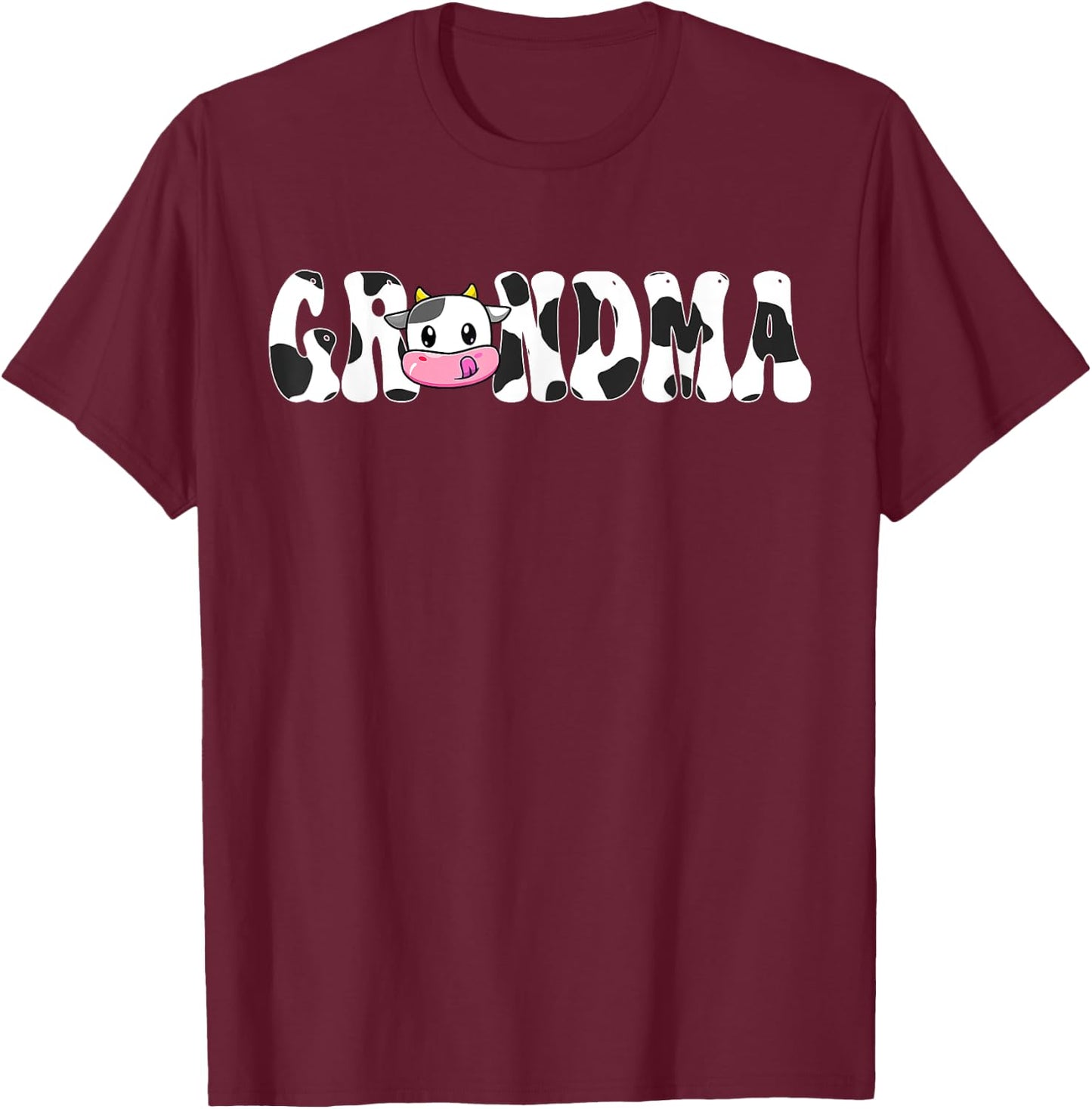 Grandma Of The Birthday Girl Cow Family Matching 1st T-Shirt - T-Shirt | Maroon
