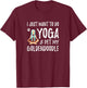 Yoga and Goldendoodle for Funny Dog Mom Women Kids T-Shirt - T-Shirt | Maroon