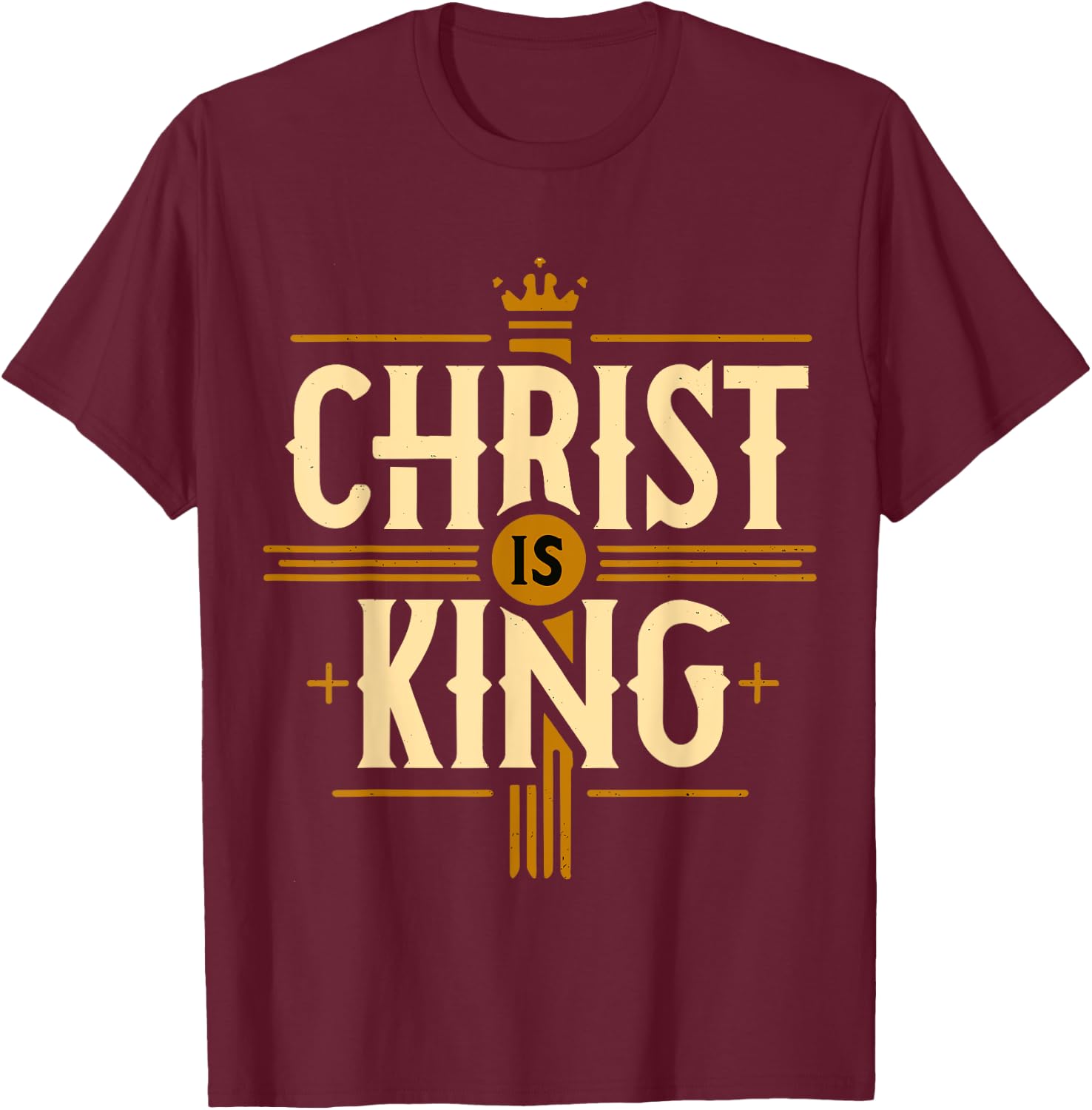 Christ is King Christian Jesus T-Shirt - T-Shirt | Maroon