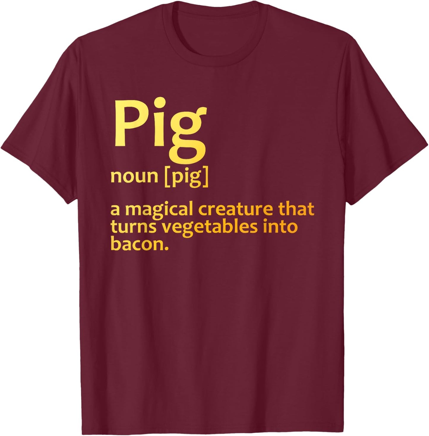 Best Bacon Design Women Kids Pig Food Bacon Lover T-Shirt - T-Shirt | Maroon