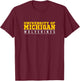 Kids University of Michigan Wolverines U of M Between the Lines T-Shirt - T-Shirt | Maroon