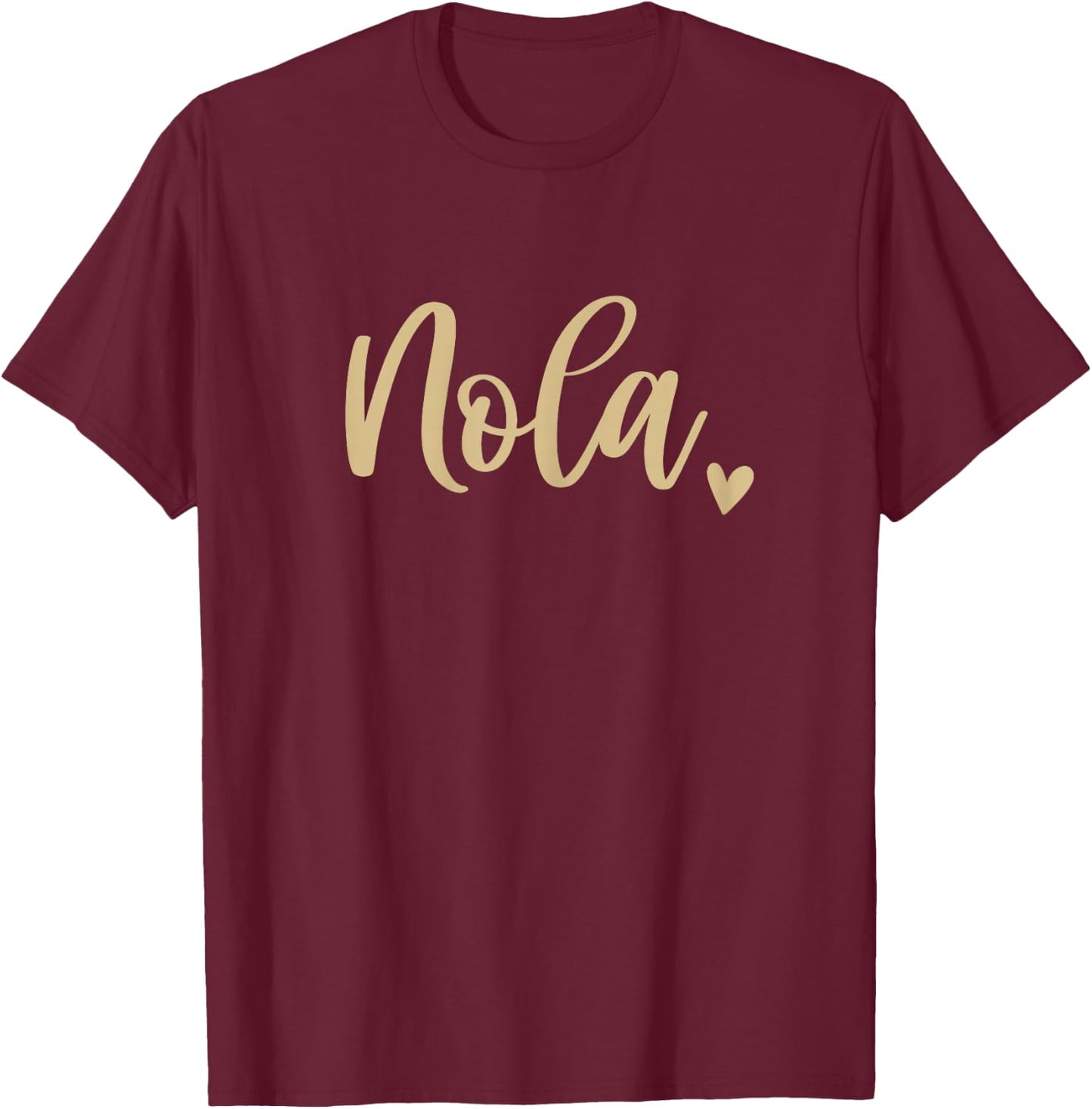Nola New Orleans Cute T-Shirt - T-Shirt | Maroon