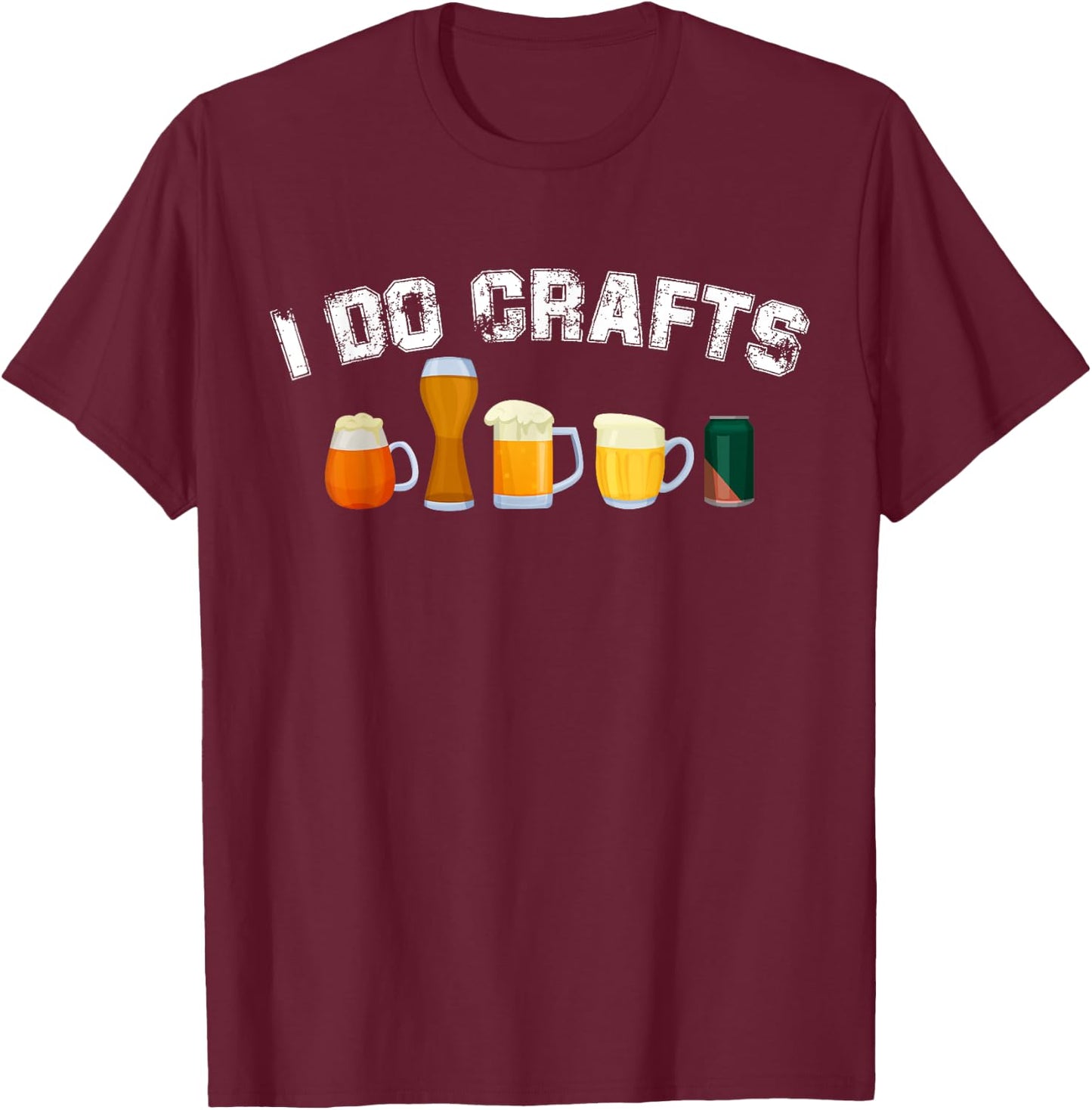I Do Crafts Home Brew Art Vintage Craft Beer Home Brewers T-Shirt - T-Shirt | Maroon