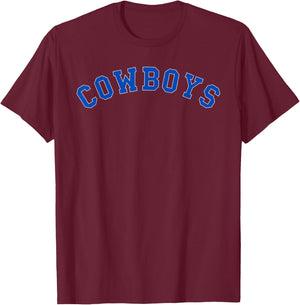 Cowboys Blue Varsity T-Shirt - T-Shirt | Maroon