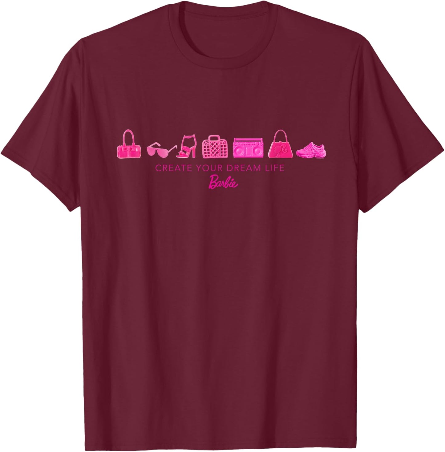 Barbie - Create Your Dream Life T-Shirt - T-Shirt | Maroon