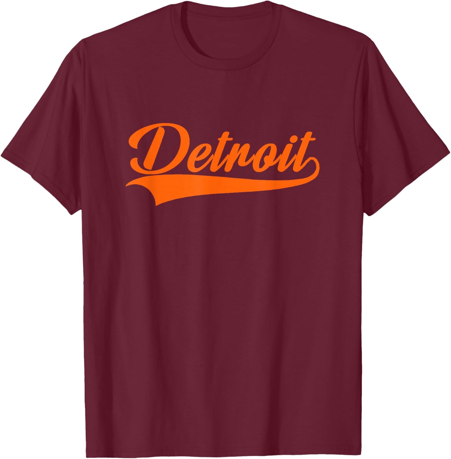Detroit - Throwback Design - Classic T-Shirt - T-Shirt | Maroon
