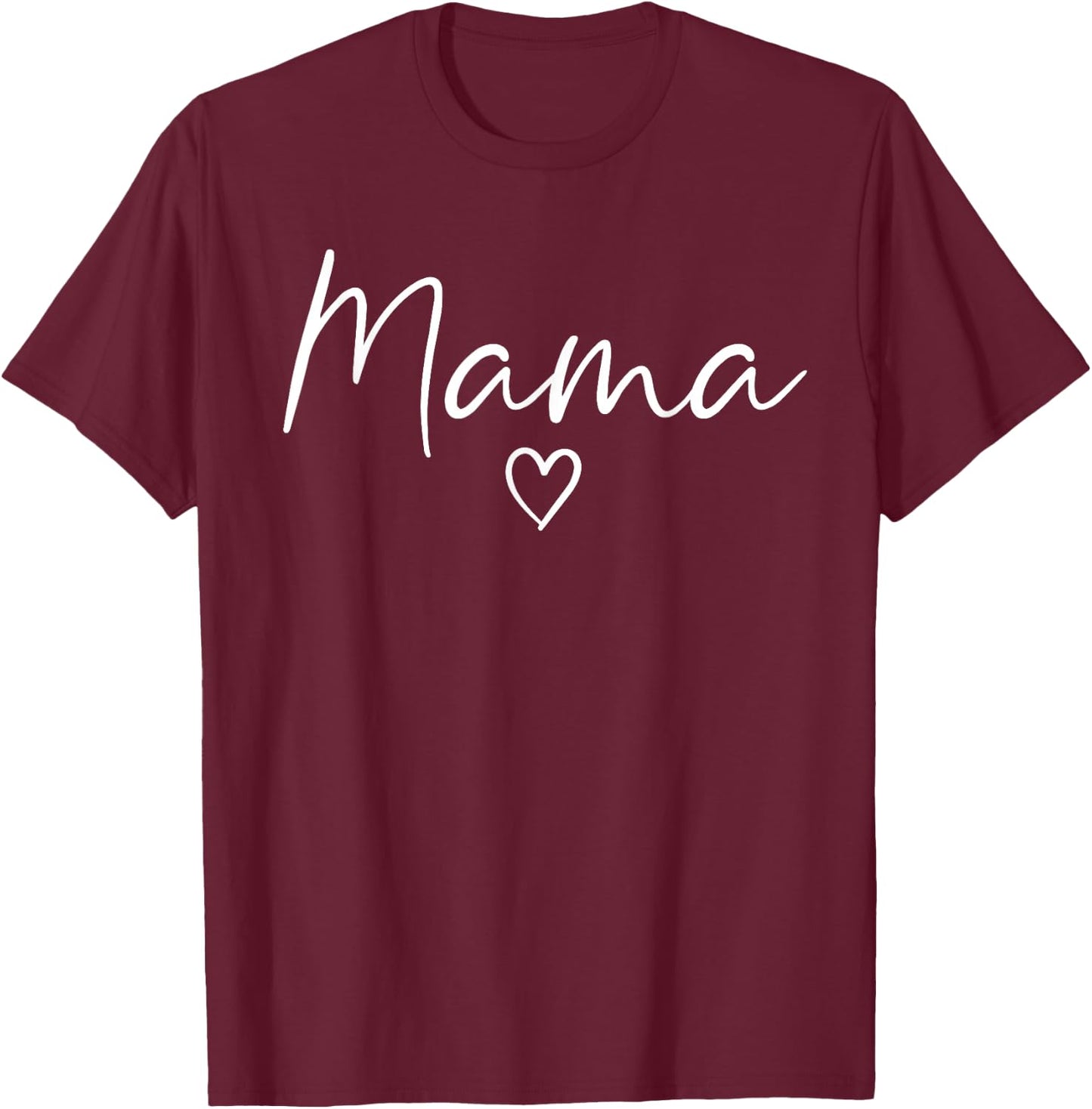 Mama Gifts Heart Mother's Day Mama T-Shirt - T-Shirt | Maroon