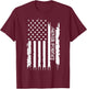 Never Forget United States Distressed w US Flag T-Shirt - T-Shirt | Maroon