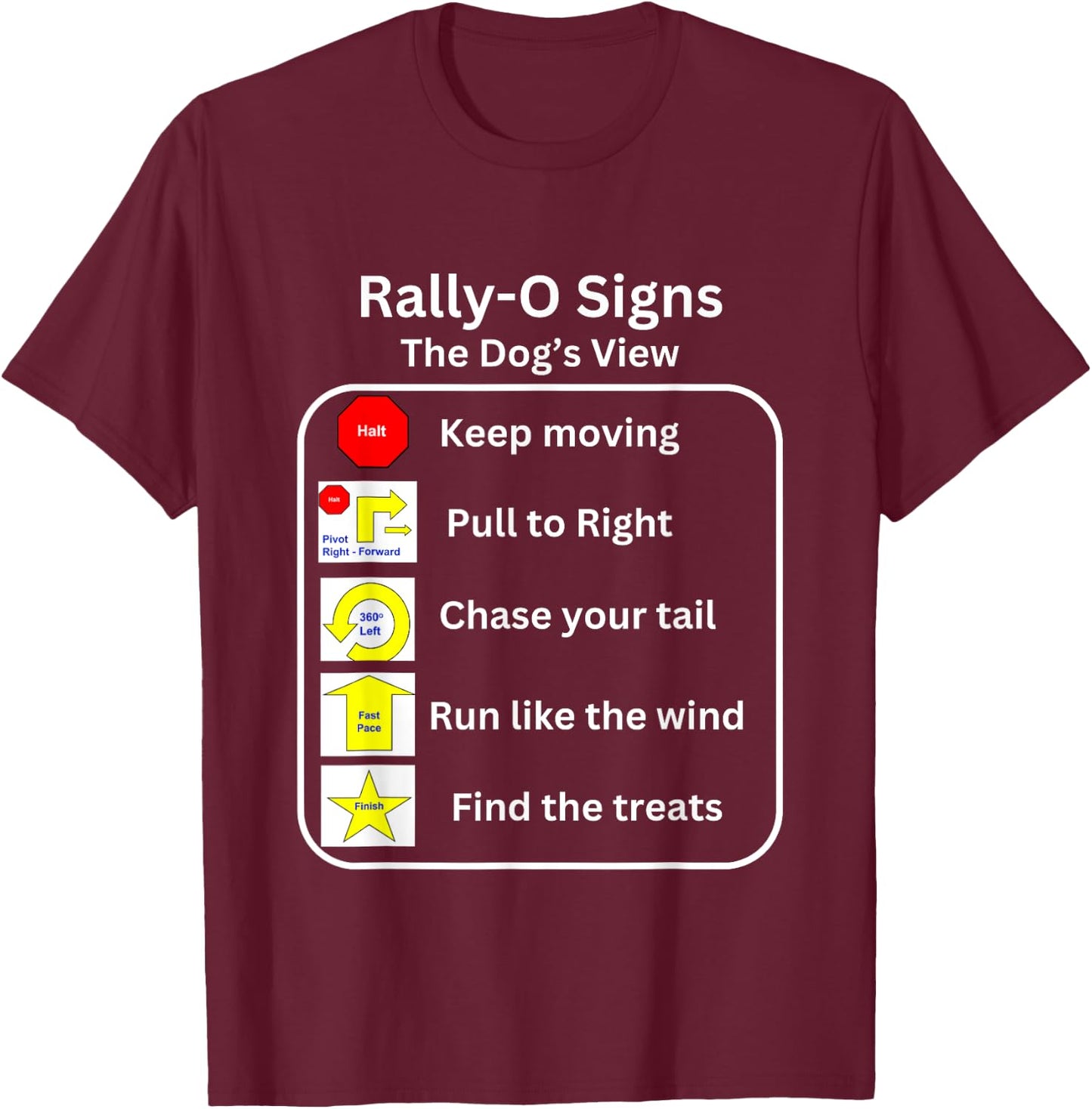 Funny Dog Rally Obedience Men Women T-Shirt - T-Shirt | Maroon