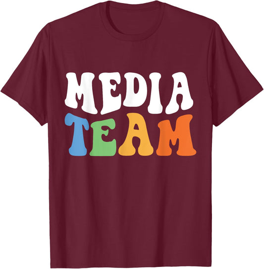 Digital Content Creator Editor PR Media Team T-Shirt - T-Shirt | Maroon