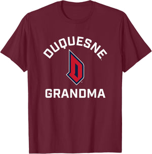 Duquesne University Dukes Arched Grandma T-Shirt - T-Shirt | Maroon