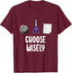 Rock Paper Scissors Hand Game Shirt Funny Choose Wisely Kids T-Shirt - T-Shirt | Maroon