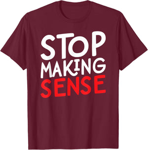 Talking Heads Stopping Make Sense T-Shirt - T-Shirt | Maroon