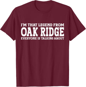 Oak Ridge Hometown NJ New Jersey Home Roots City Oak Ridge T-Shirt - T-Shirt | Maroon