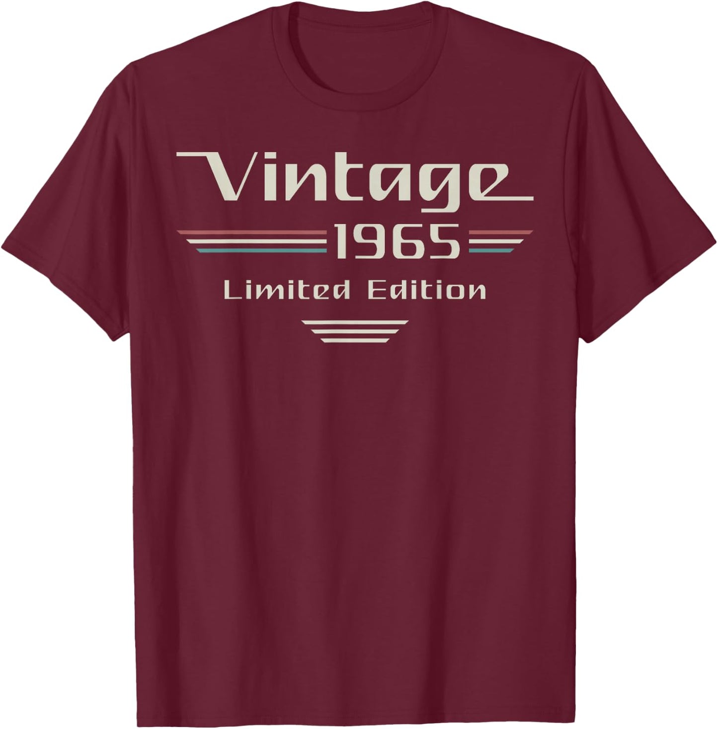 Vintage 1965 Limited Edition Classic Car 61st Birthday T-Shirt - T-Shirt | Maroon