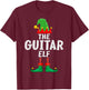The Guitar Elf Matching Family Christmas T-Shirt - T-Shirt | Maroon