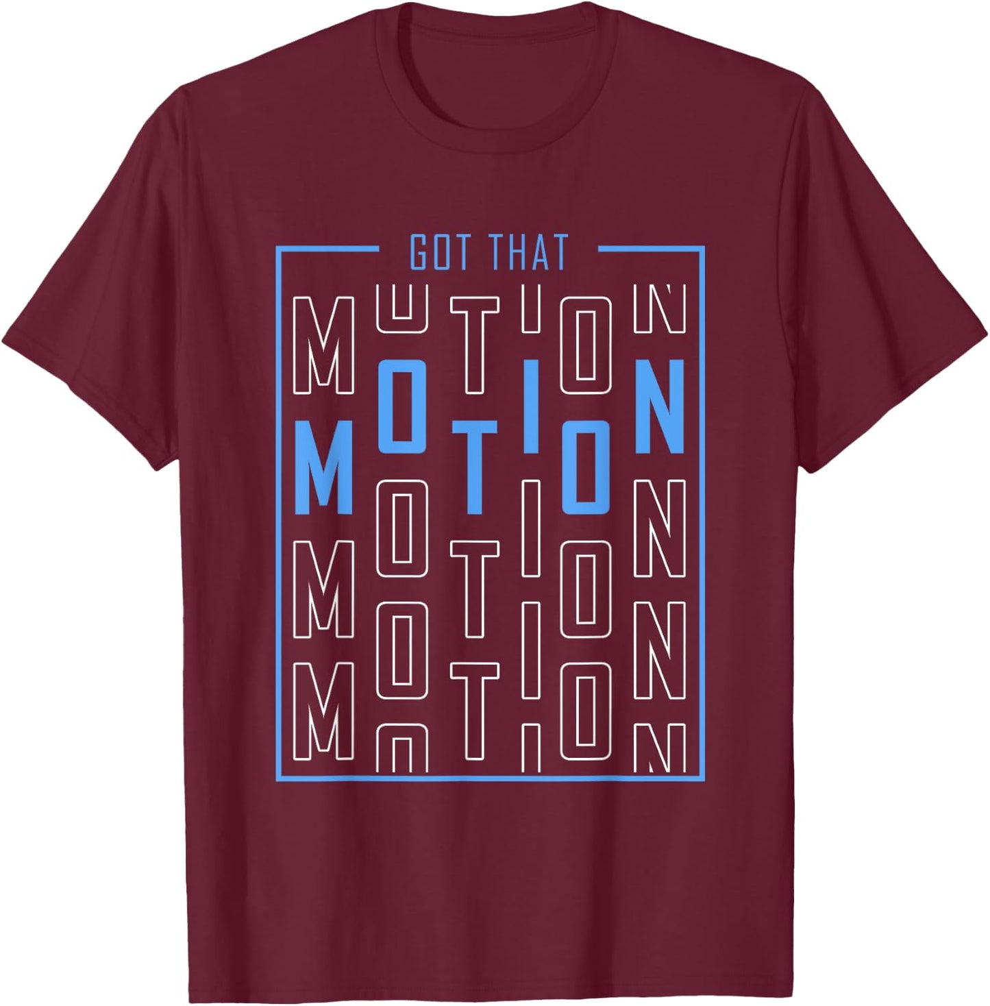 Blue Got Motion Blue Graphic T-Shirt - T-Shirt | Maroon