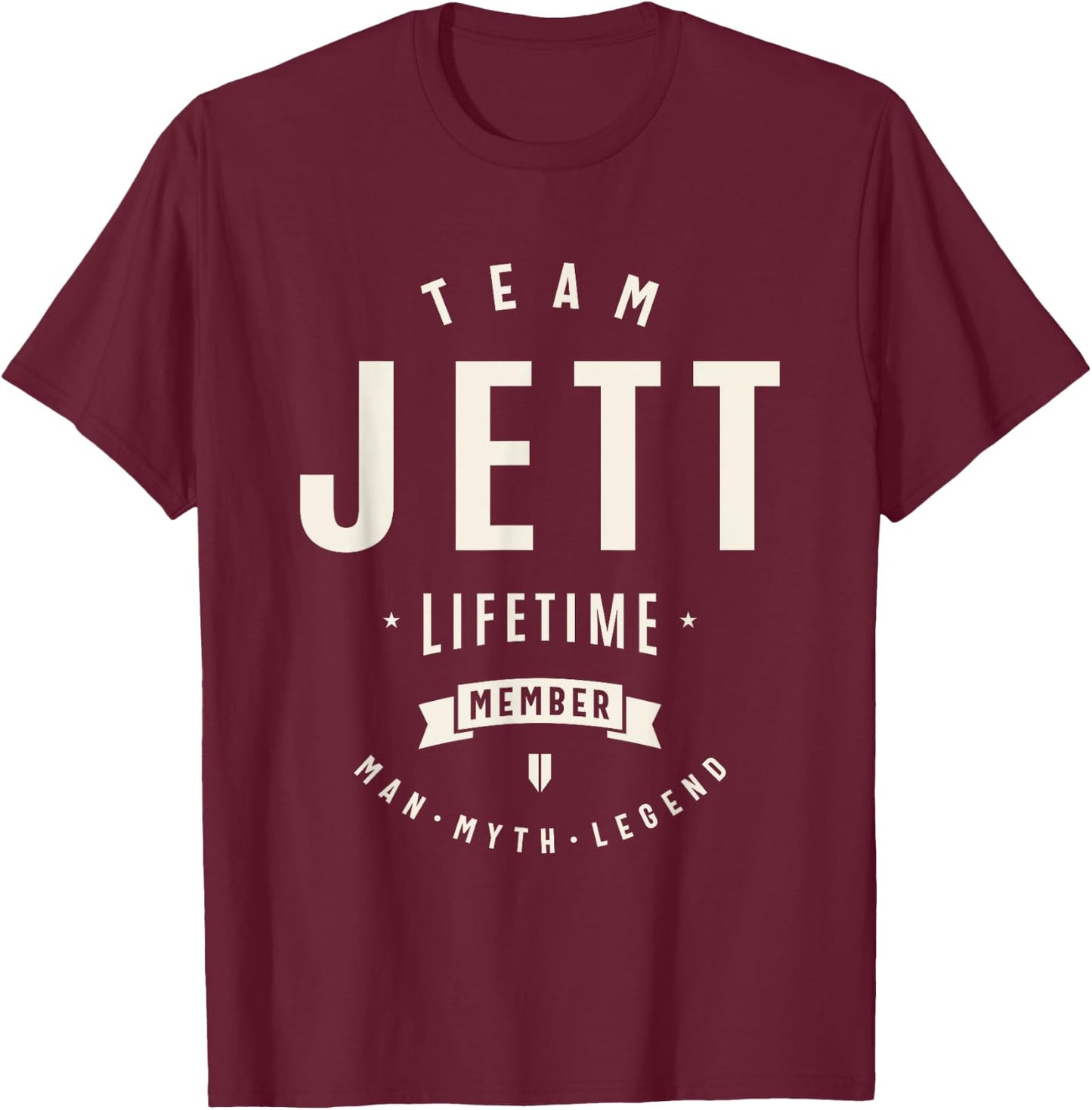 Team Jett Lifetime Member Funny Name Jett T-Shirt - T-Shirt | Maroon