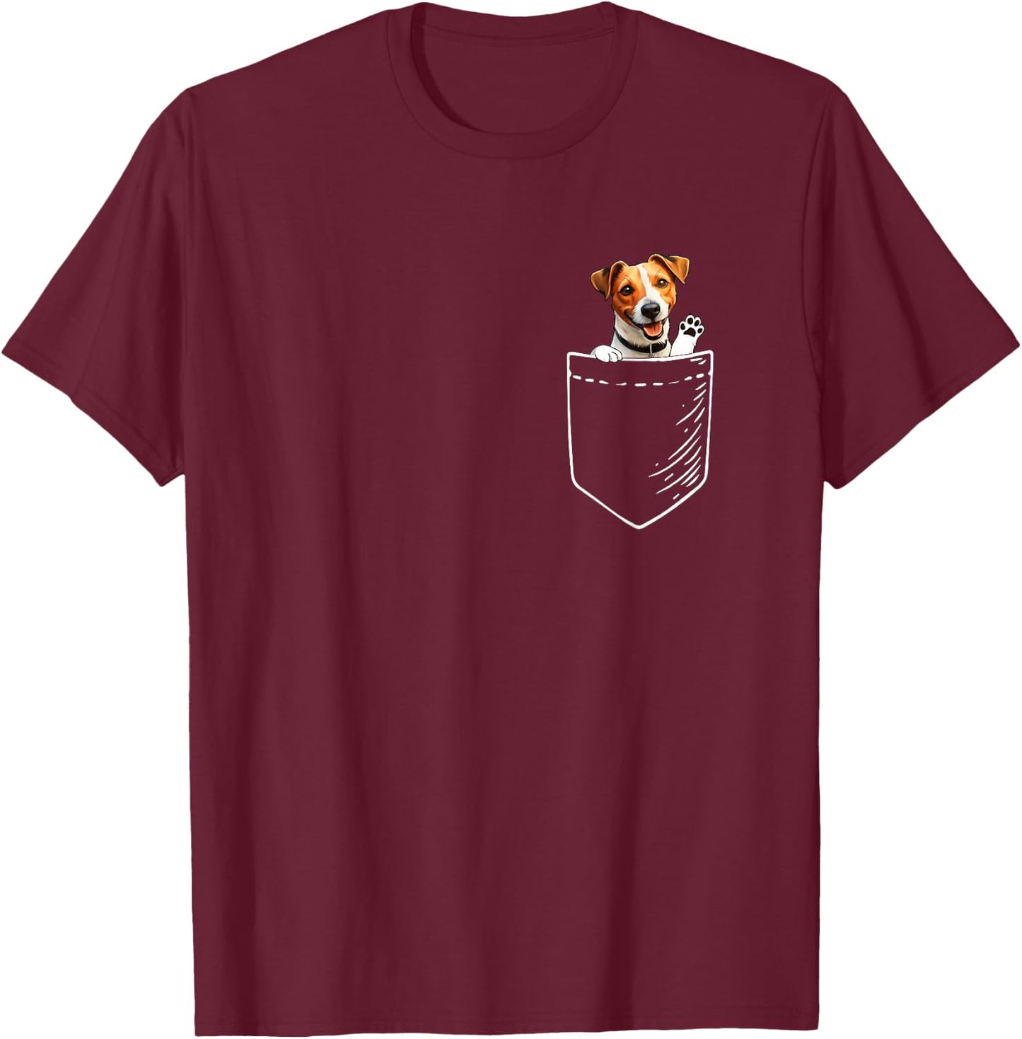 Kids JRT Dog Lover Pocket Jack Russell T-Shirt - T-Shirt | Maroon