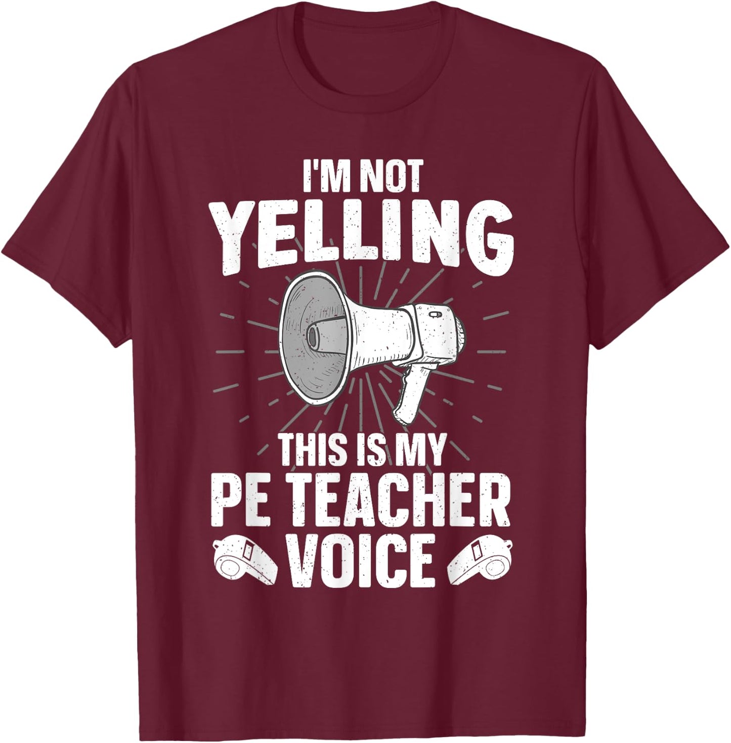 PE Teacher Art Women Physical Education Gym Teacher T-Shirt - T-Shirt | Maroon