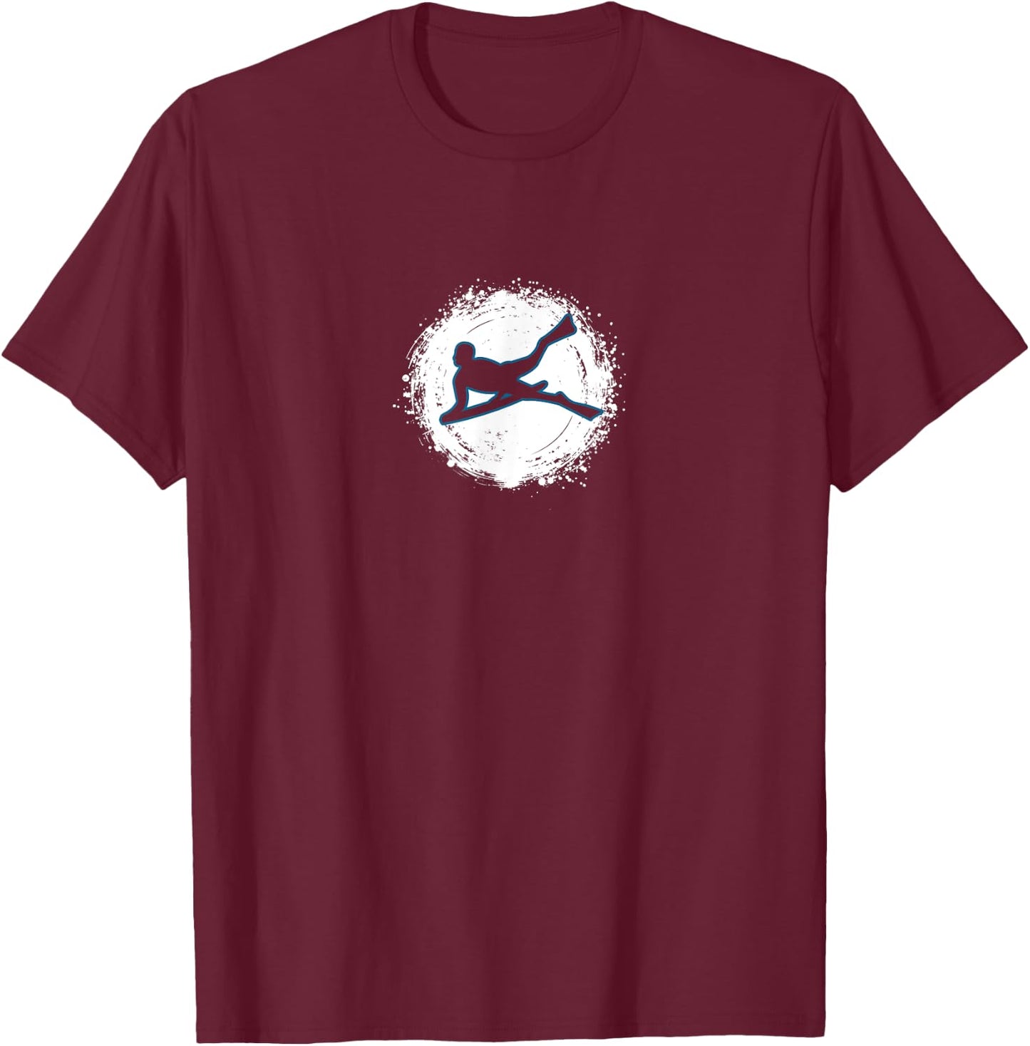 Minimalist Bodyboard Vintage Bodyboarding Graphic T-Shirt - T-Shirt | Maroon