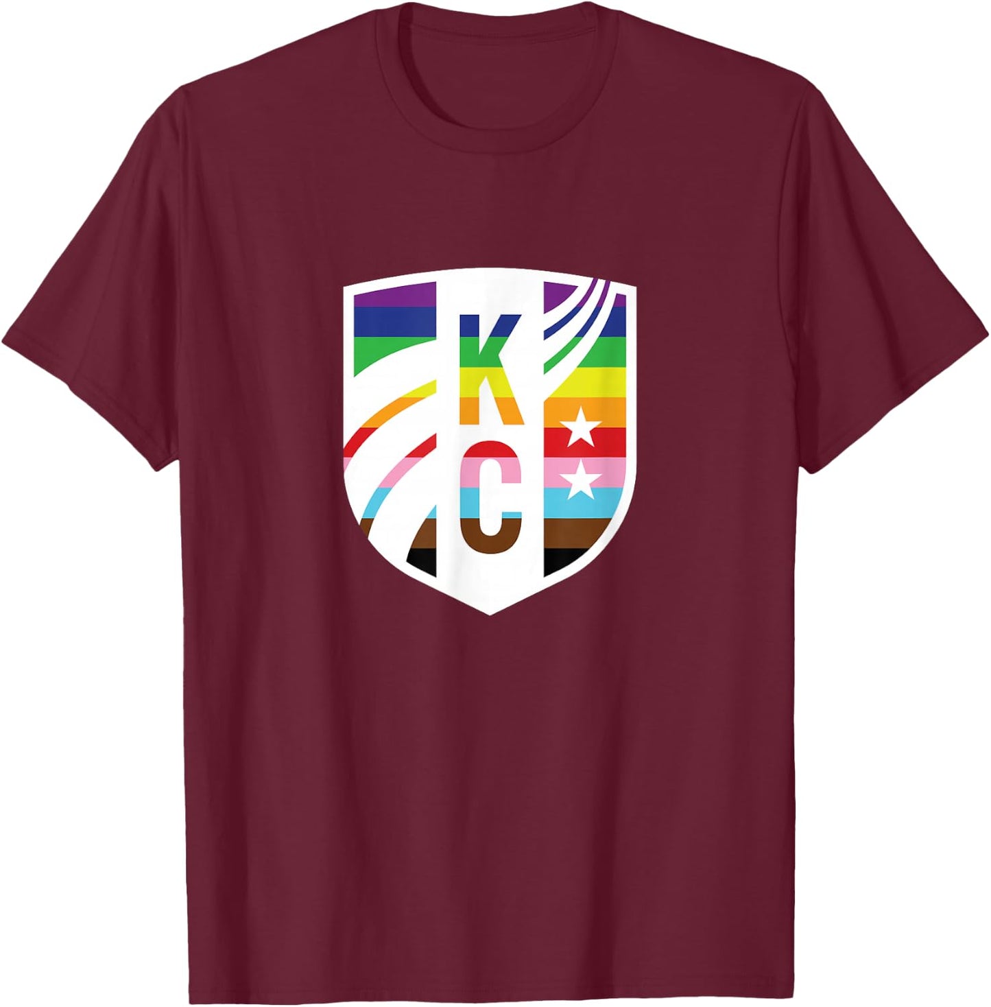 NWSL Kansas City Current Pride Crest T-Shirt - T-Shirt | Maroon