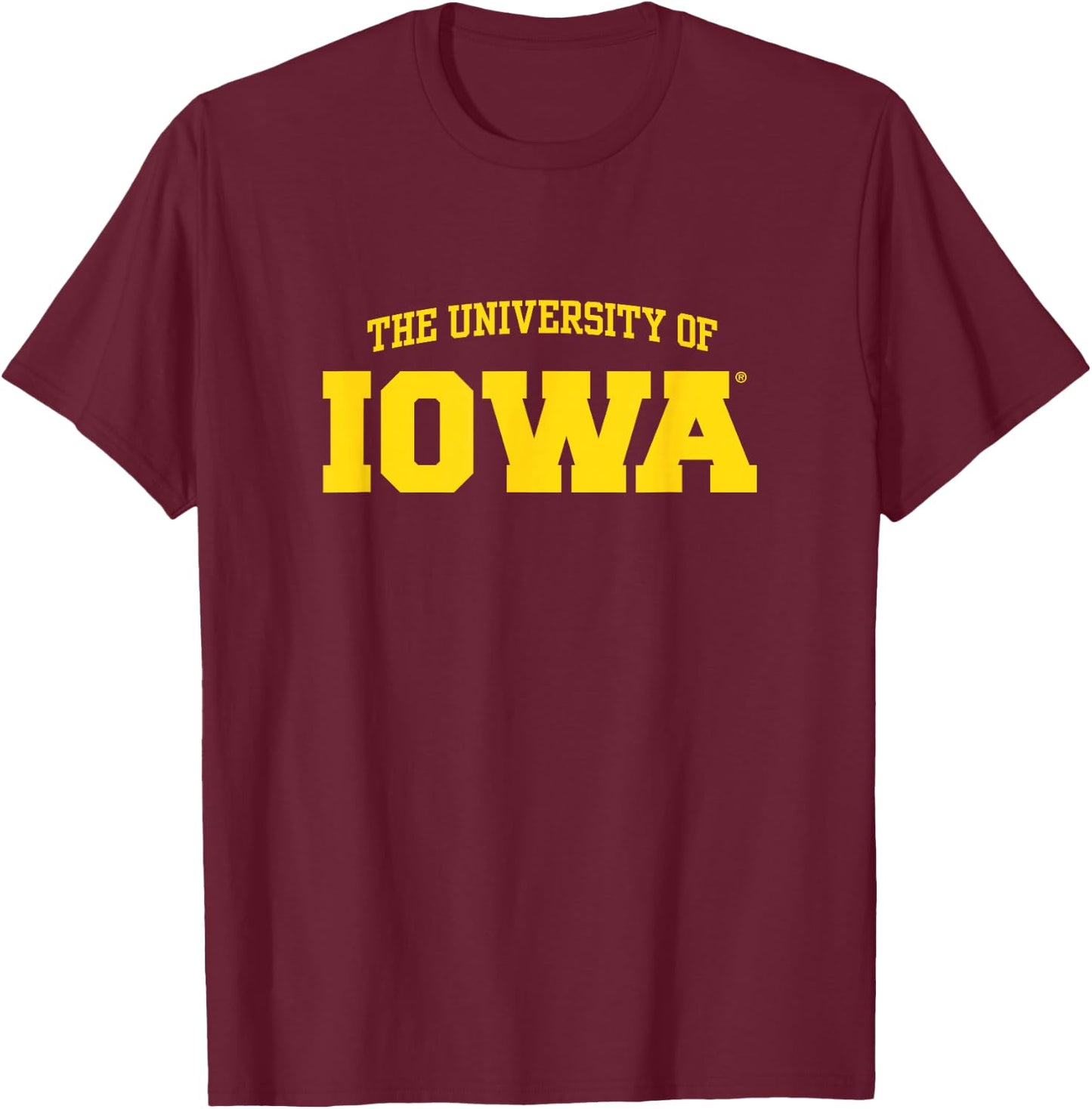 License Champs University of Iowa Hawkeyes | Official NCAA | OCIMPIO001 , Small, Black T-Shirt - T-Shirt | Maroon