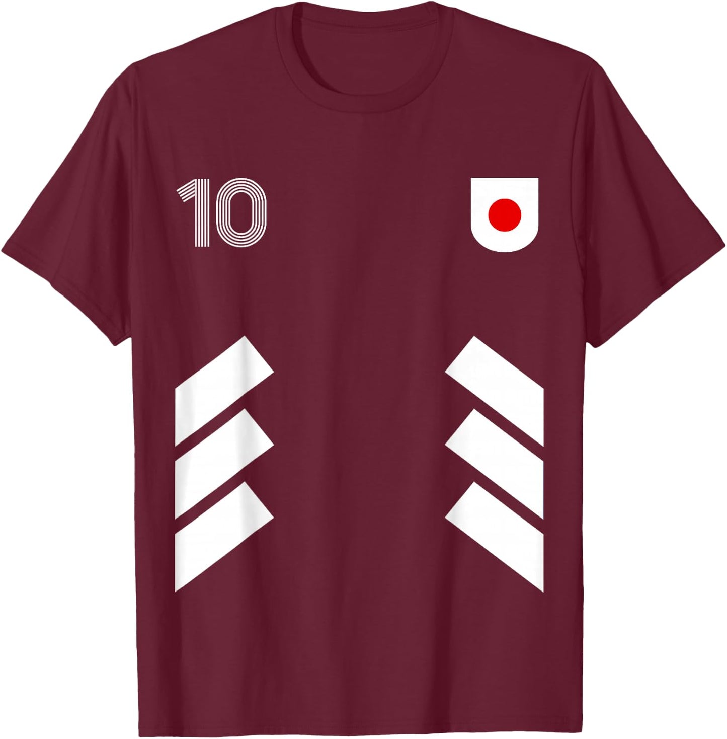Retro10 Japan Football Japan Soccer Japan Flag T-Shirt - T-Shirt | Maroon