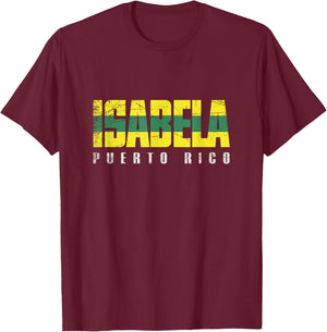 Isabela City in Puerto Rico, Isabela Flag T-Shirt - T-Shirt | Maroon