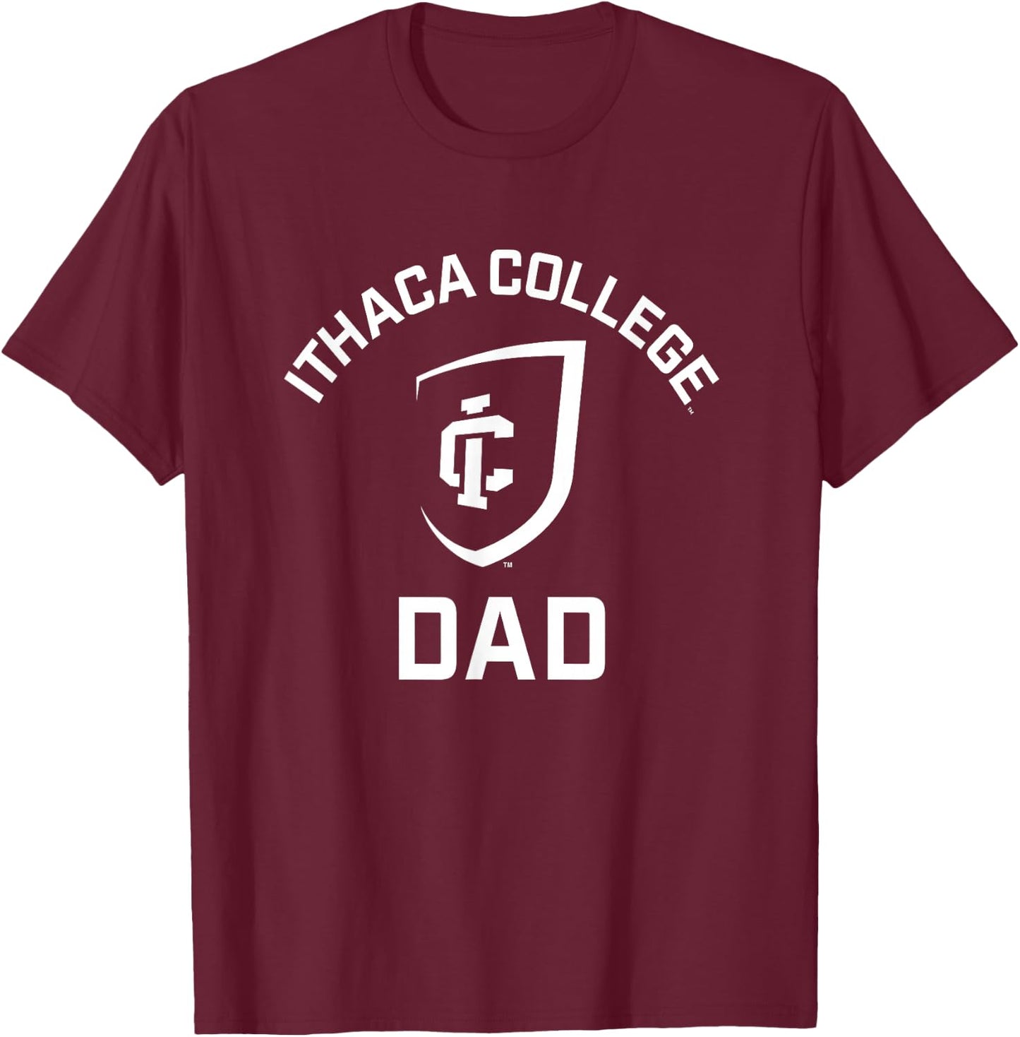 Ithaca College Bombers Arched Dad T-Shirt - T-Shirt | Maroon