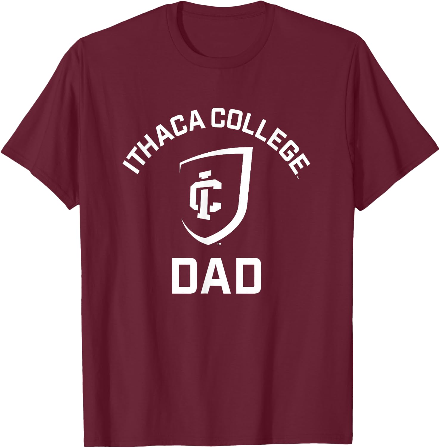 Ithaca College Bombers Arched Dad T-Shirt - T-Shirt | Maroon