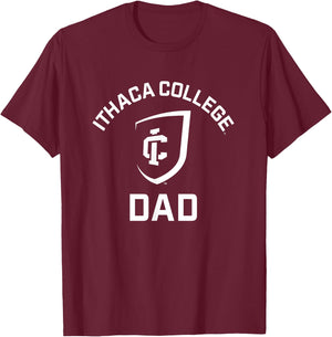 Ithaca College Bombers Arched Dad T-Shirt - T-Shirt | Maroon