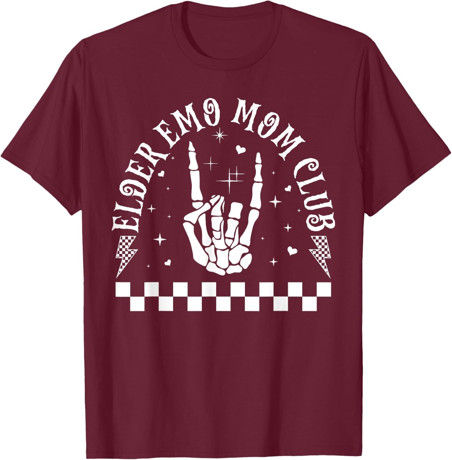 Elder Emo Mom Club Emo Lifestyle Emo Music Goth Subculture T-Shirt - T-Shirt | Maroon