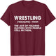 Funny Wrestling Definition Art Women Kids Wrestler T-Shirt - T-Shirt | Maroon