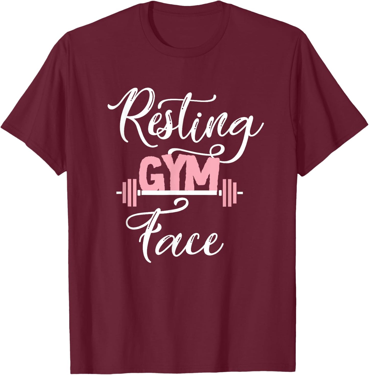 Resting Gym Face Funny Cool Workout Fitness Saying Quote T-Shirt - T-Shirt | Maroon