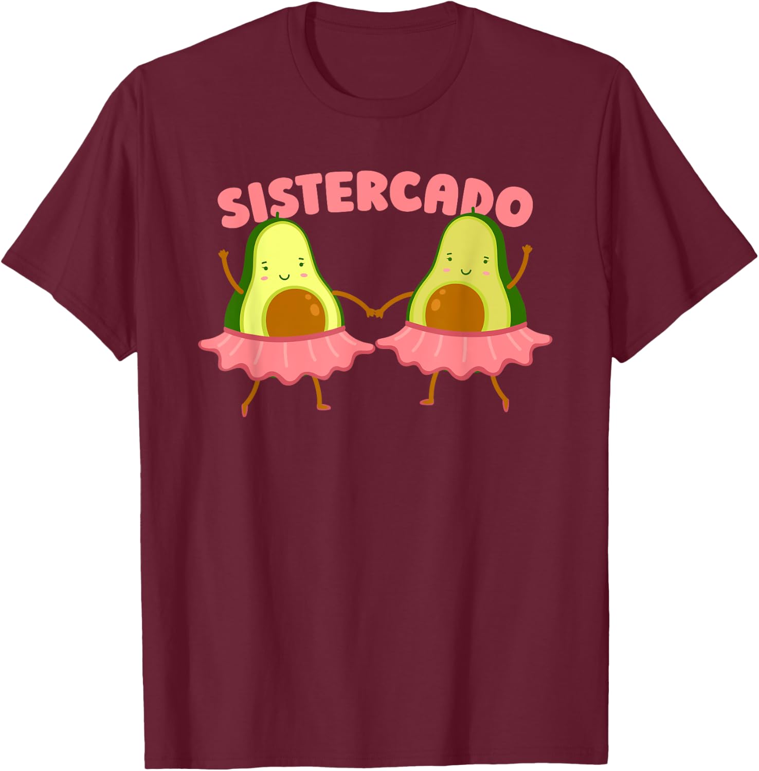Sister Avocado Sis Sibling - Family Sister T-Shirt - T-Shirt | Maroon