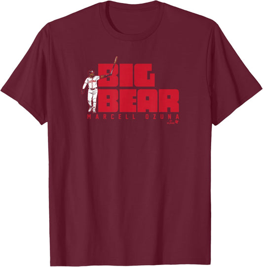 Marcell Ozuna - Big Bear - Atlanta Baseball T-Shirt - T-Shirt | Maroon