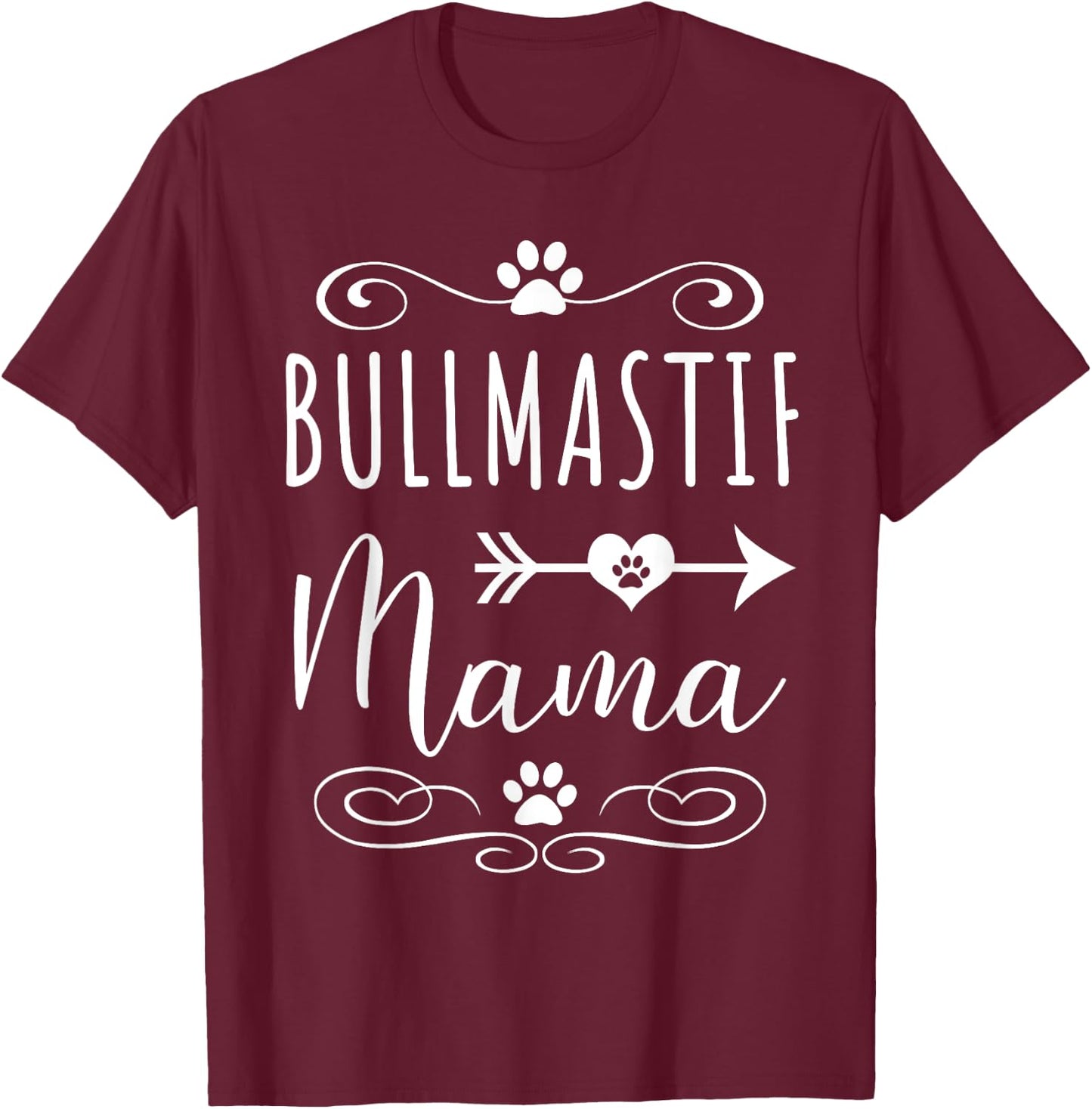 Bullmastiff Mama T Shirts Funny Bullmastiff Lover Dog Mom T-Shirt - T-Shirt | Maroon