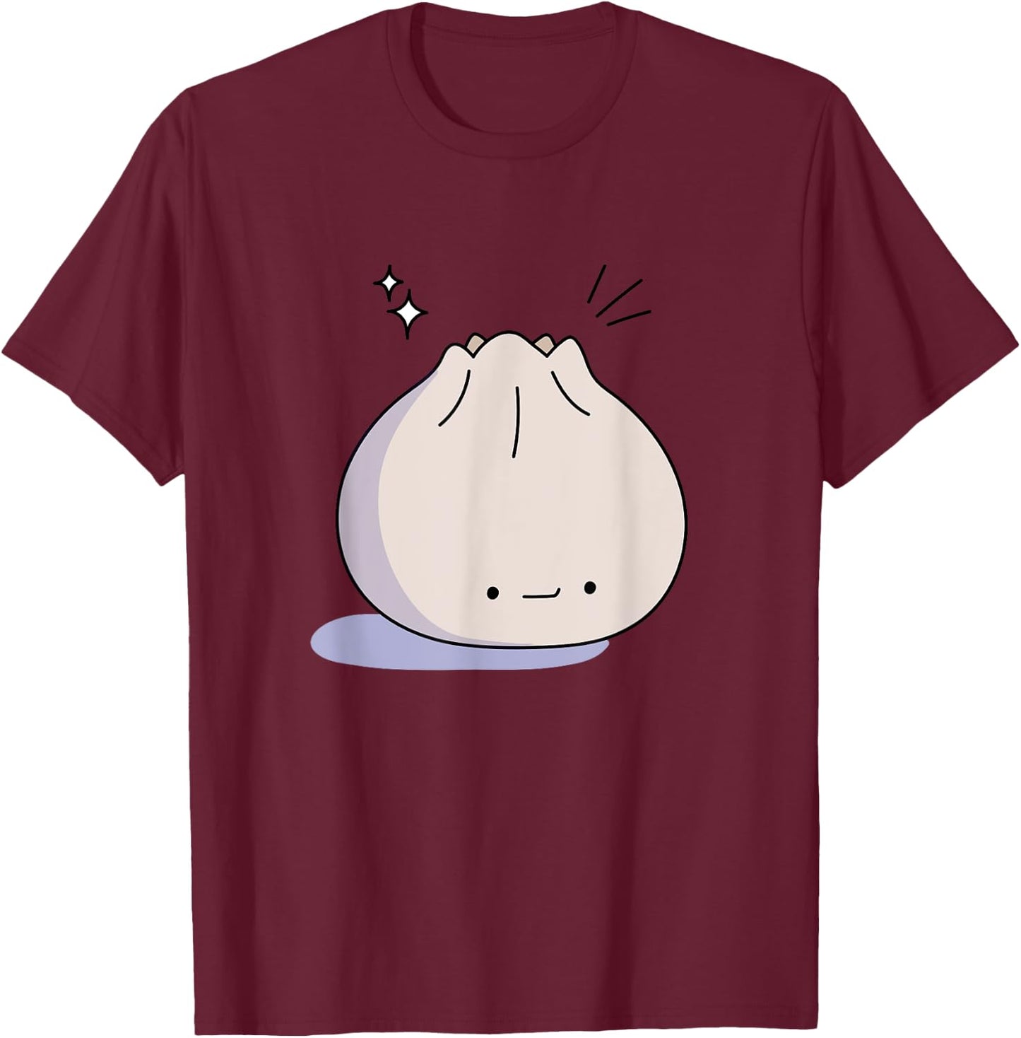 Kawaii Soup Dumpling T-Shirt - T-Shirt | Maroon
