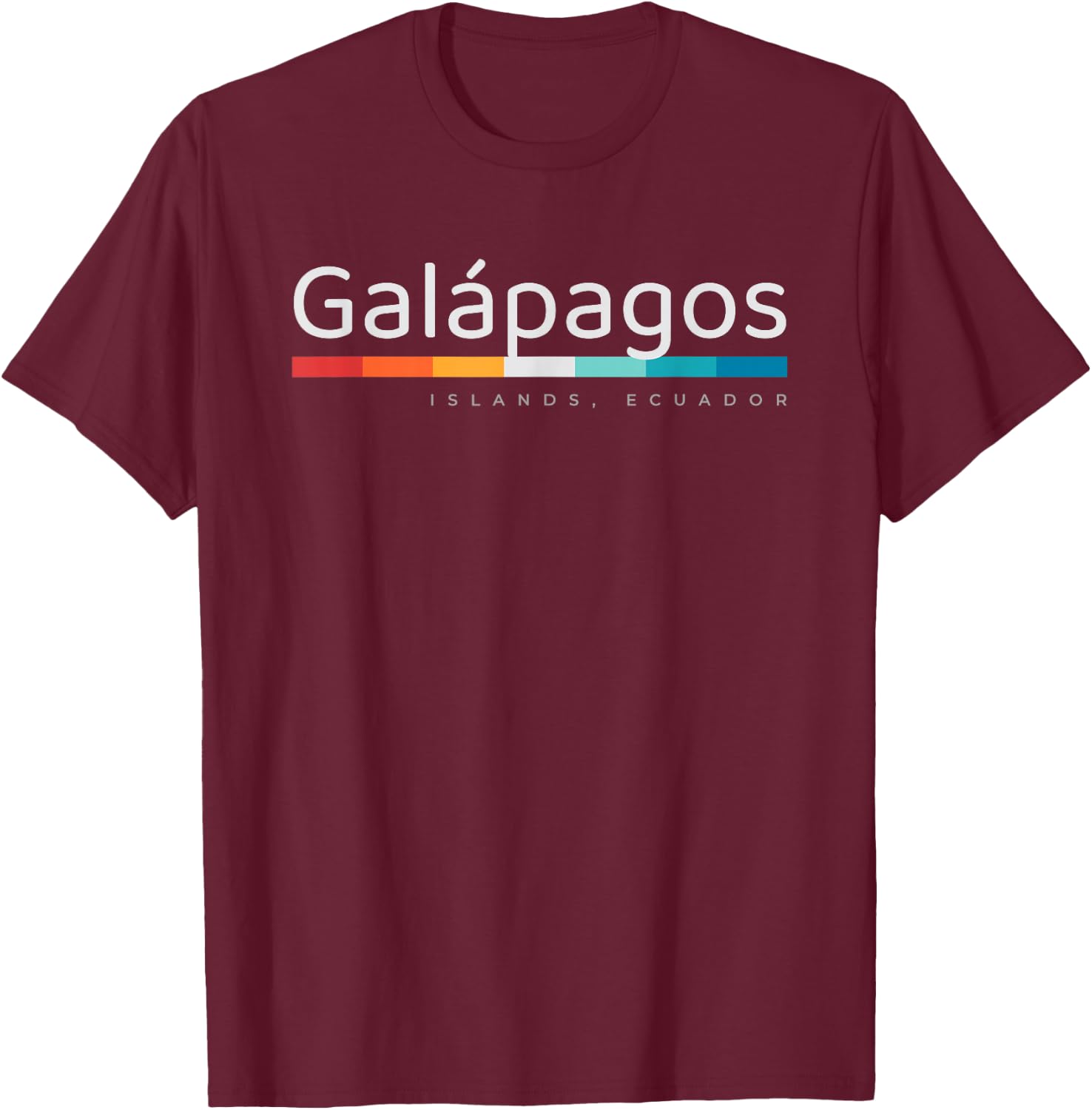 Galapagos Islands Ecuador Retro Design T-Shirt - T-Shirt | Maroon
