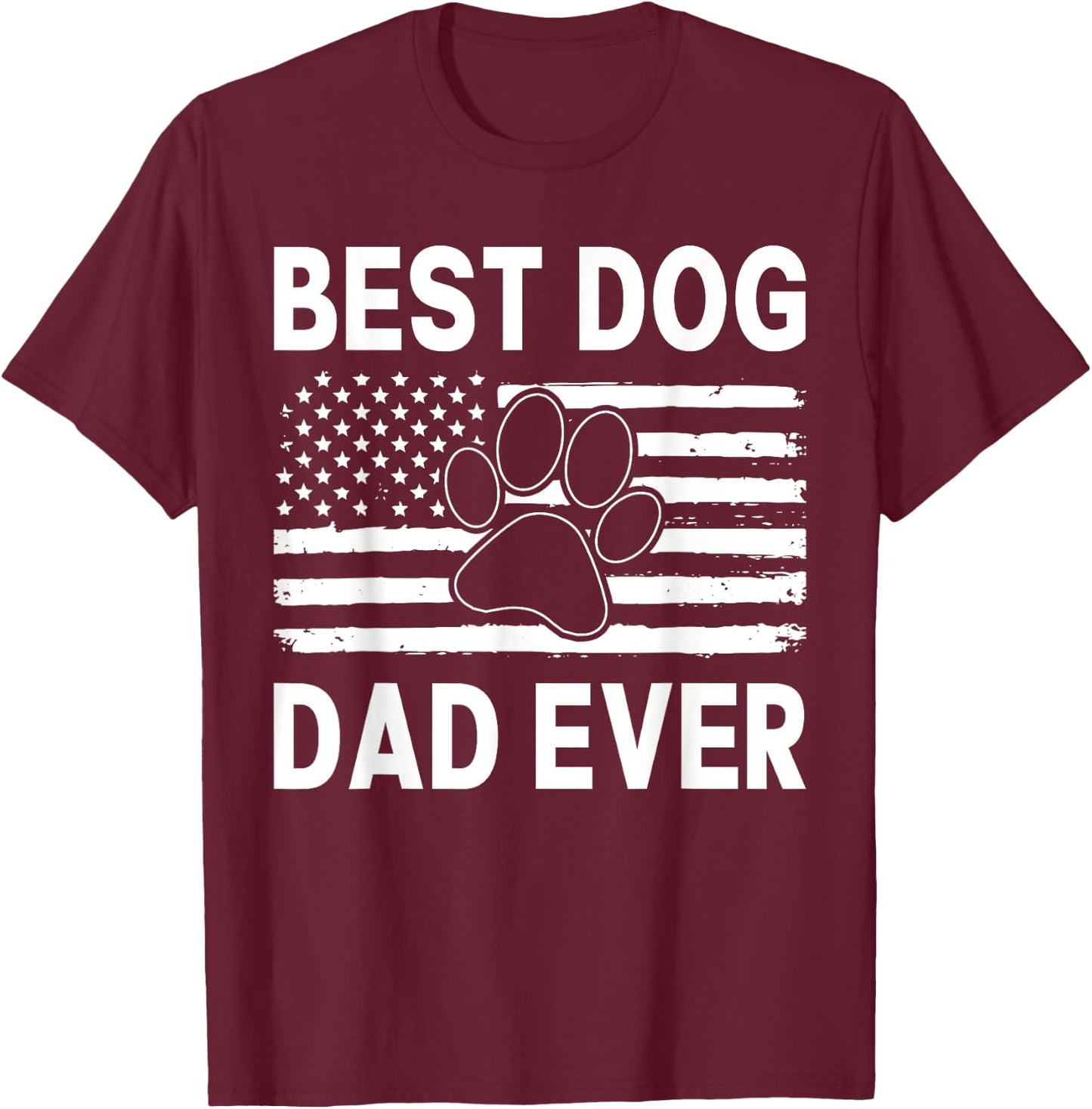Funny Dad Fathers Day Dog Dad T-Shirt - T-Shirt | Maroon