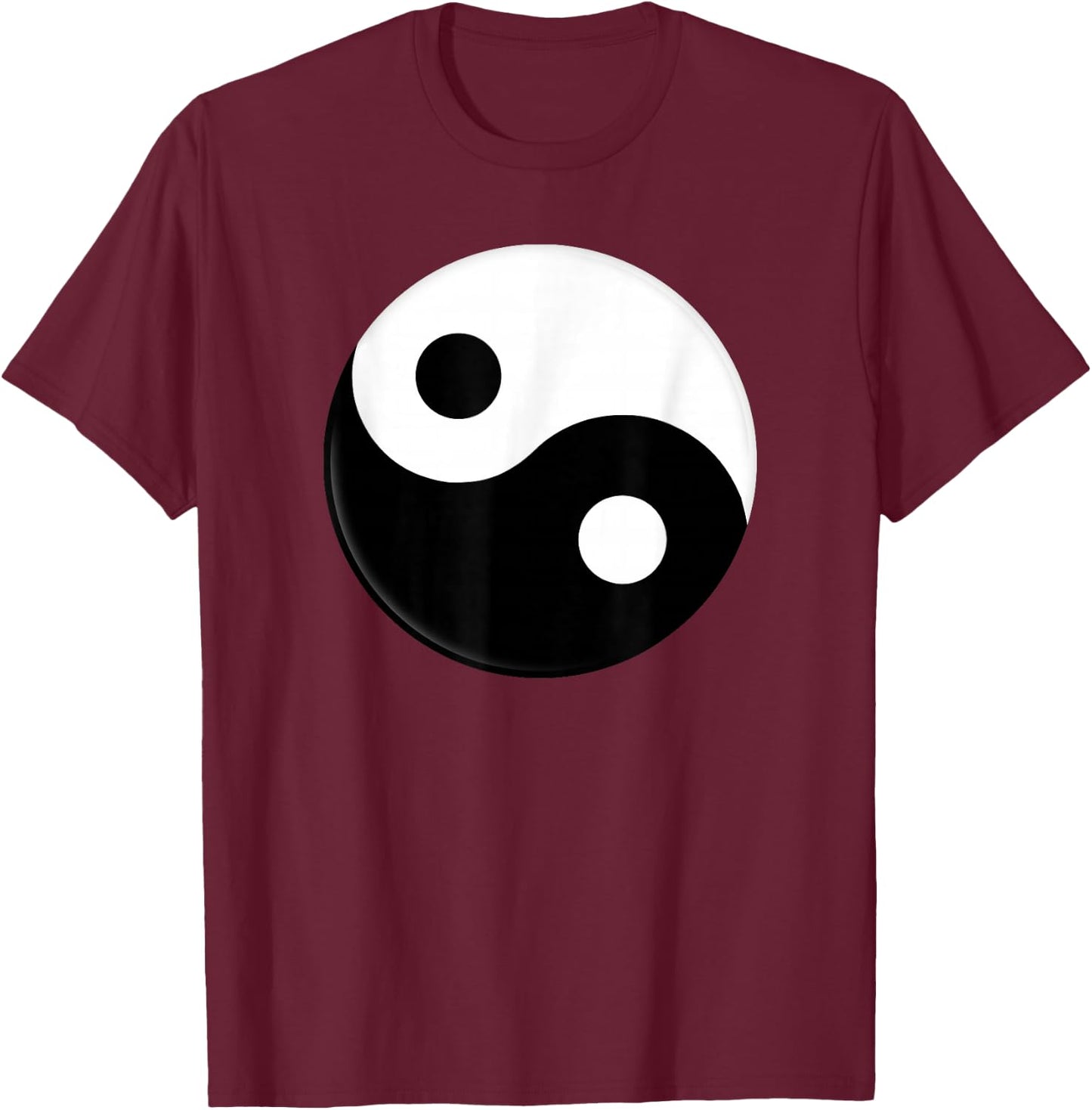 Yin Yang Classic Black White Symbol Vintage Chinese Gift T-Shirt - T-Shirt | Maroon