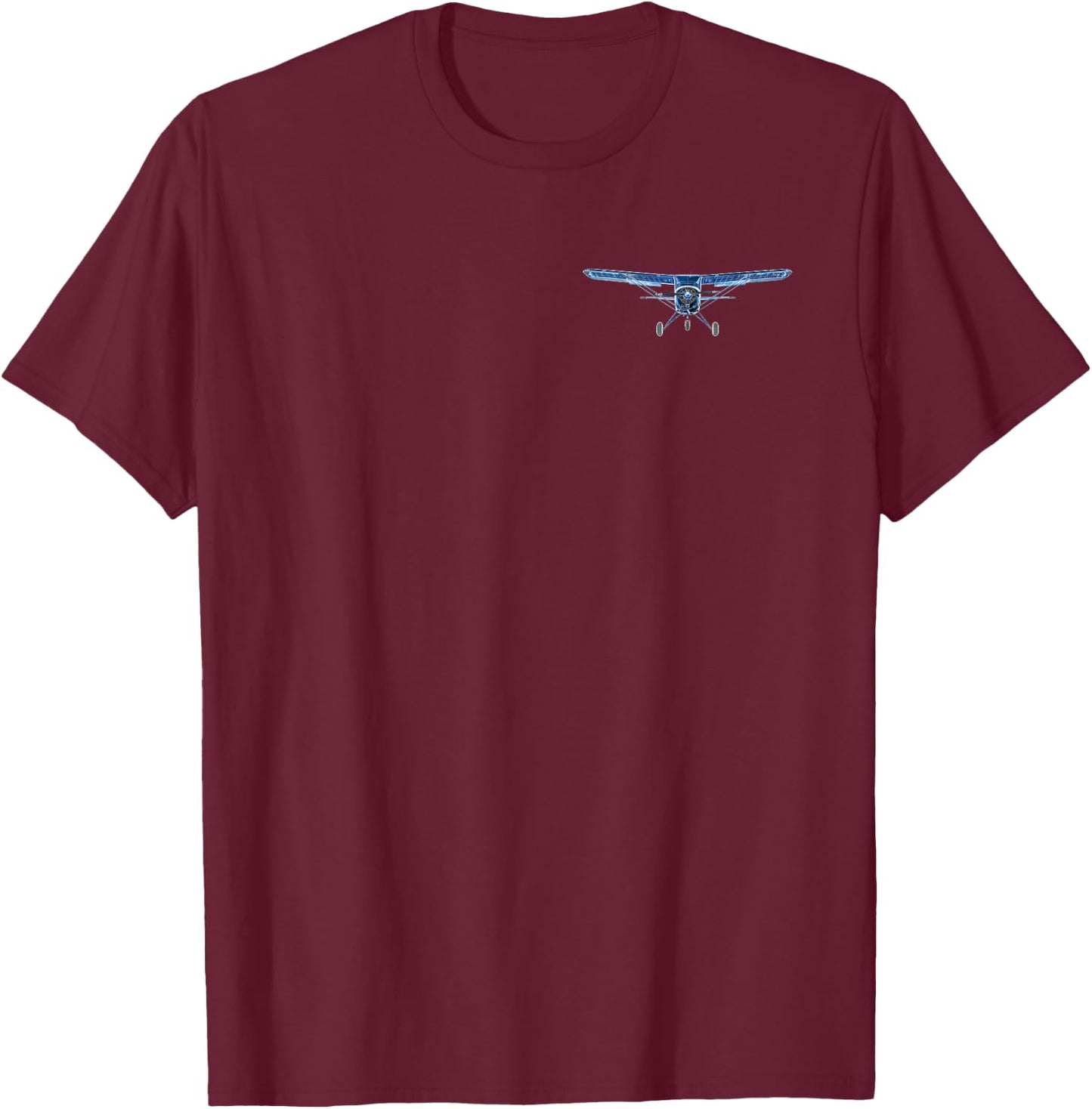 Pilot C172 Flying Airplane Mode On (2-Sided) T-Shirt - T-Shirt | Maroon