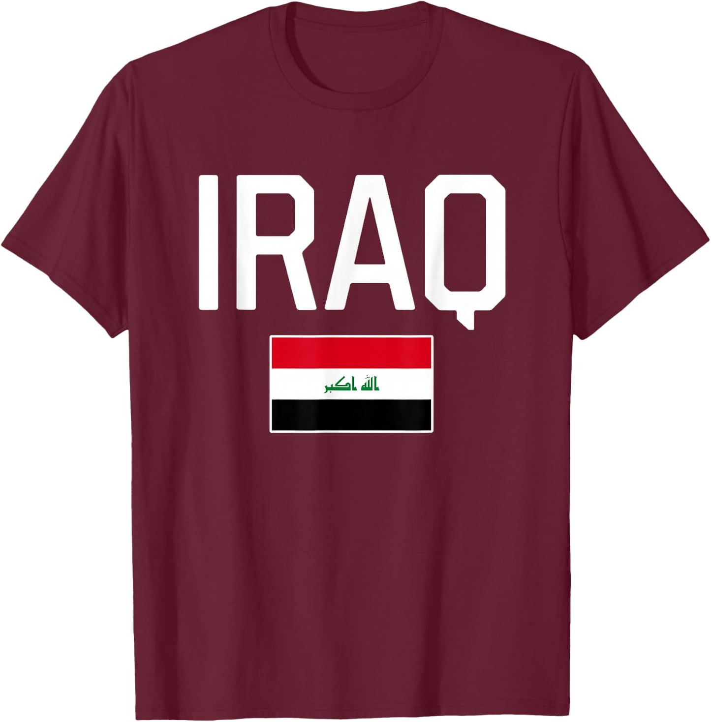 Iraq Flag Women Kids Boys Girls T-Shirt - T-Shirt | Maroon