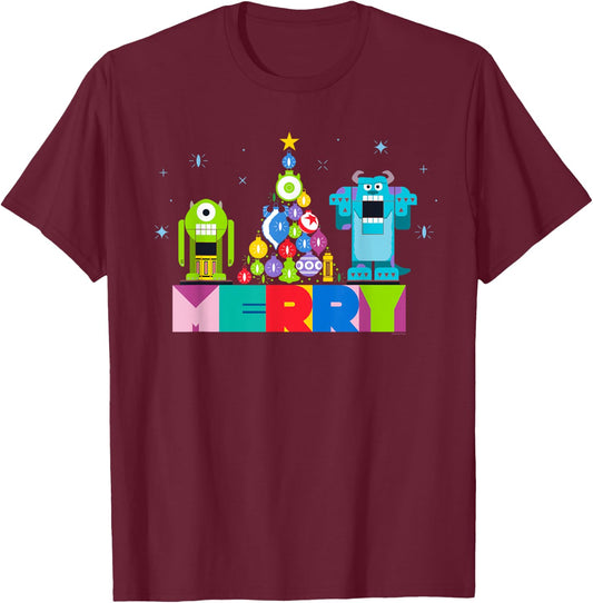 Disney and Pixar’s Monsters, Inc. Christmas Nutcrackers T-Shirt - T-Shirt | Maroon