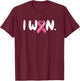 I Won Breast Cancer Awareness Support Pink Ribbon Survivor T-Shirt - T-Shirt | Maroon